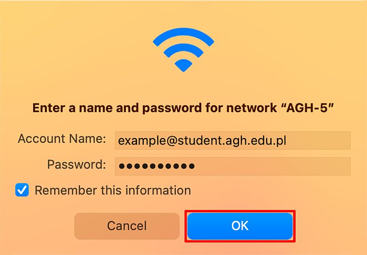 Wi-Fi settings on macOS