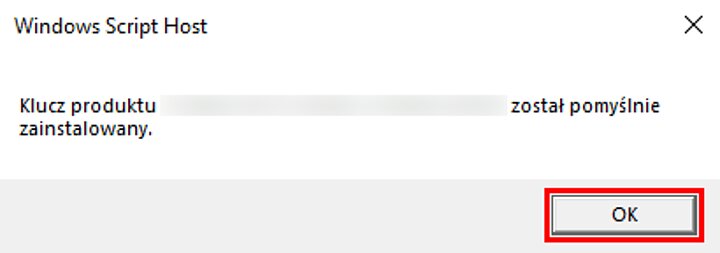 Potwierdzenie instalacji