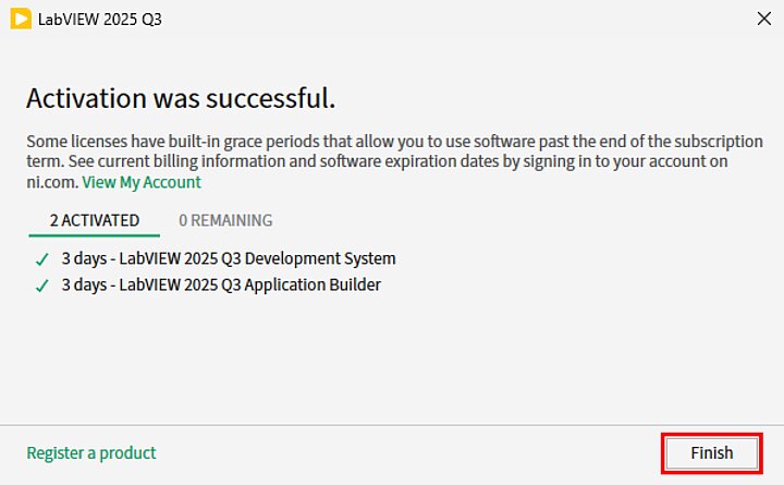 Instalator programu LabVIEW