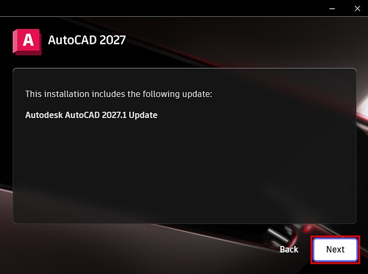 AutoCAD install window
