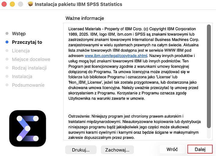 Instalator programu IBM SPSS