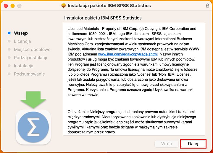 Instalator programu IBM SPSS