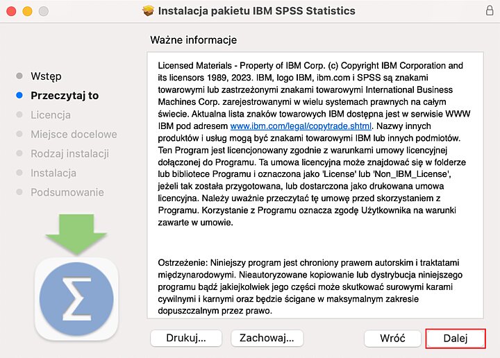 Instalator programu IBM SPSS