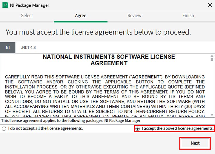 Instalator programu LabVIEW