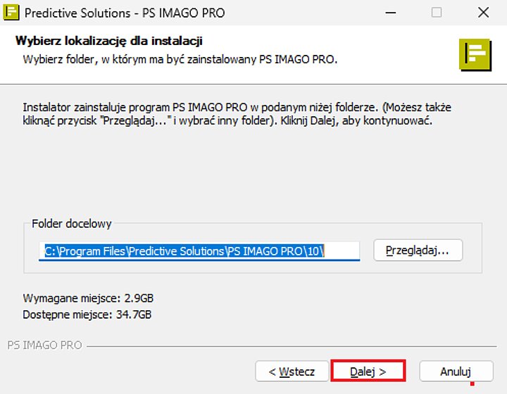 Instalator programu PS IMAGO PRO