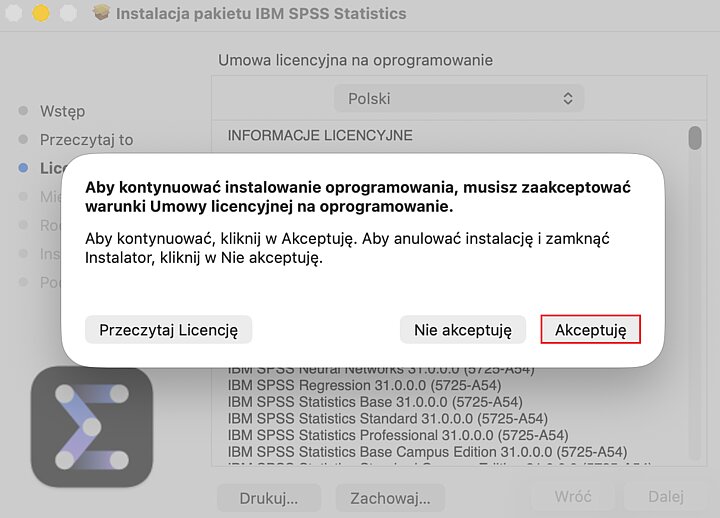 Instalator programu IBM SPSS