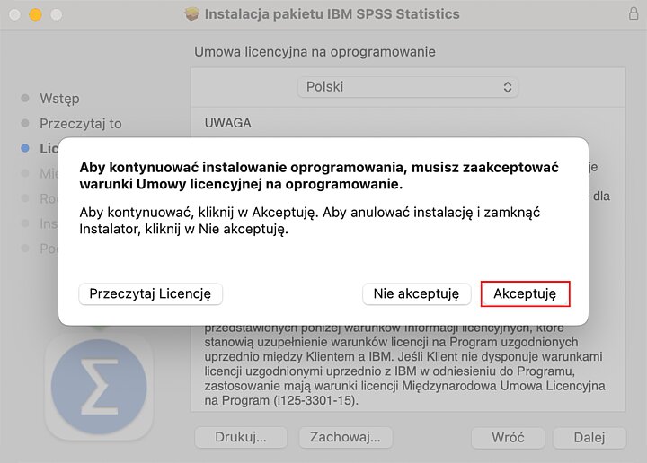 Instalator programu IBM SPSS