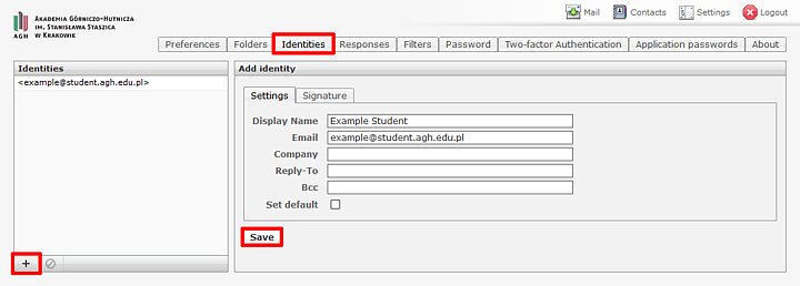 Webmail settings