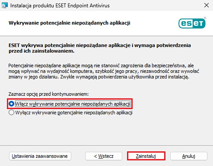Instalator programu ESET Endpoint