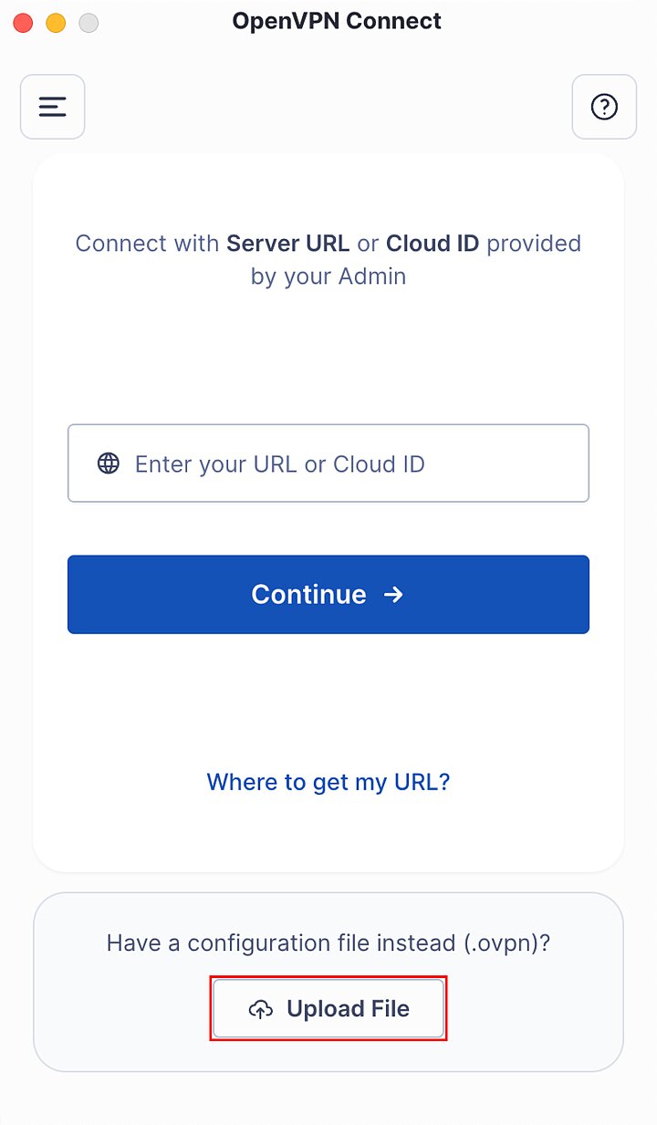 Widok programu OpenVPN