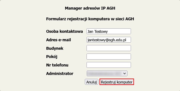 Manager adresó IP