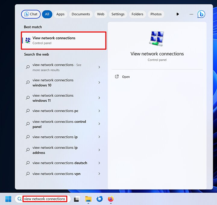 Windows search view