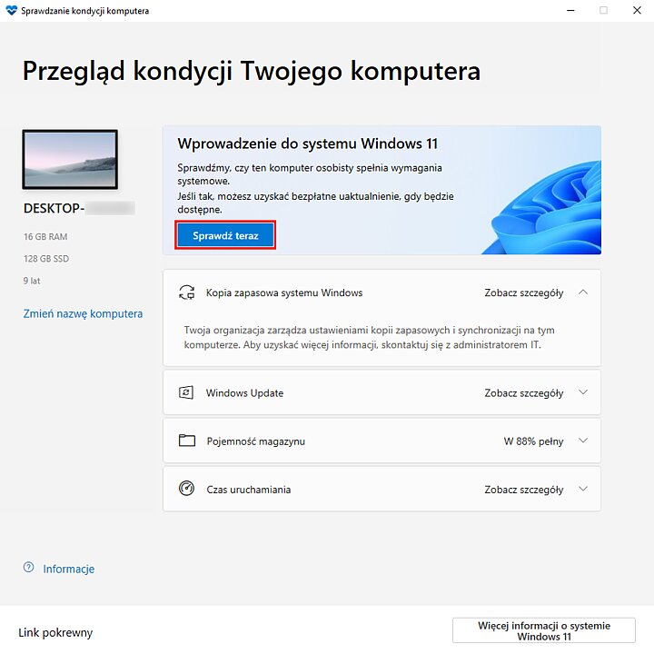 Przegląd kondycji komputera