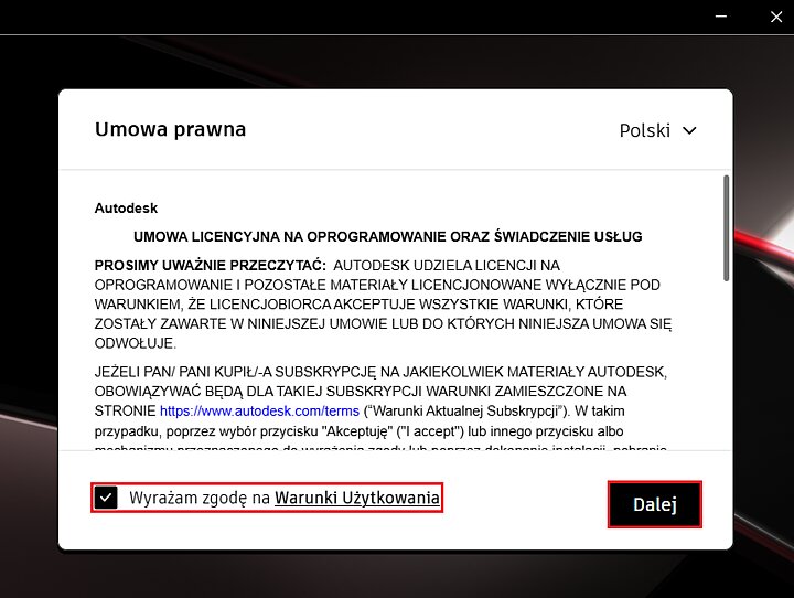 Instalator programu AutoCAD