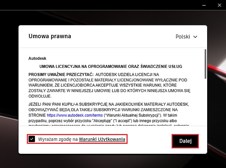 Instalator programu AutoCAD