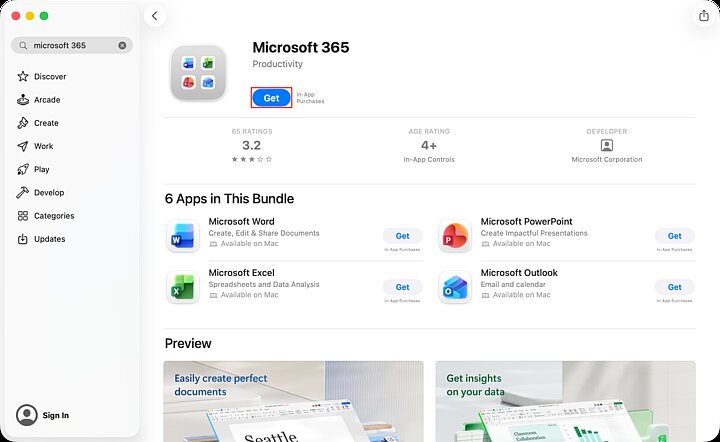 Microsoft 365 installation on maCOS