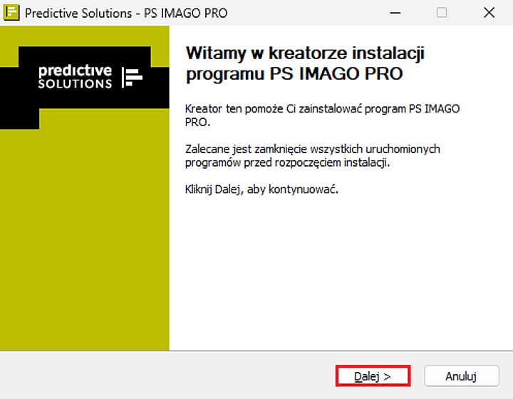 Instalator programu PS IMAGO PRO