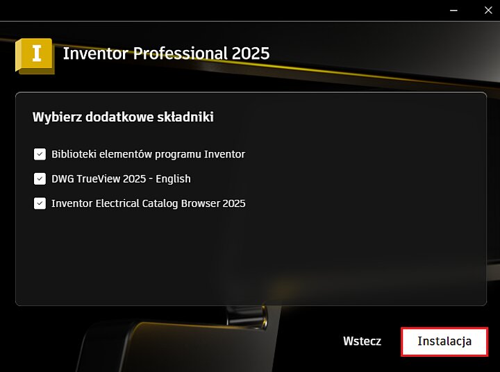 Instalator programu Inventor