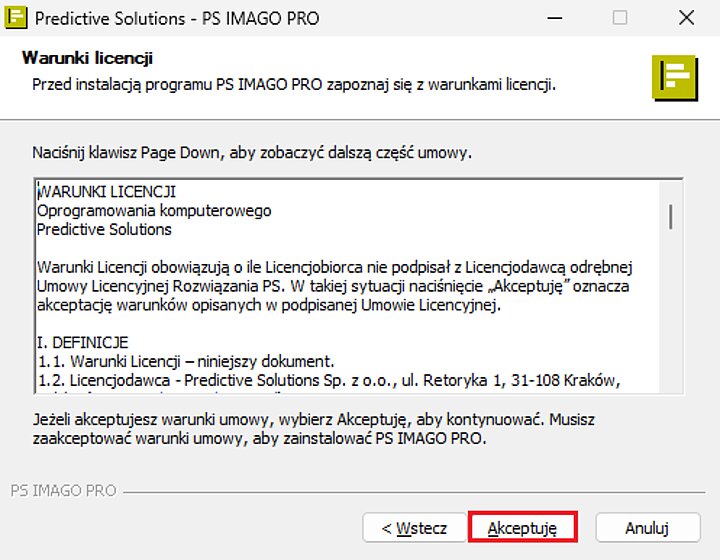 Instalator programu PS IMAGO PRO
