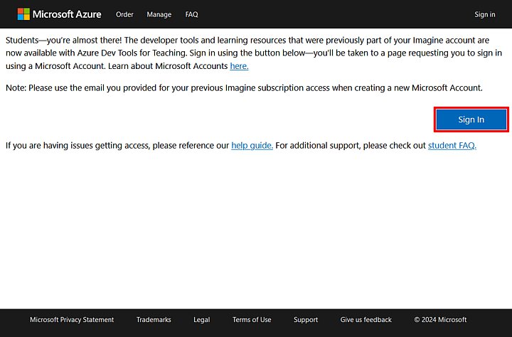 Microsoft Azure log-in page