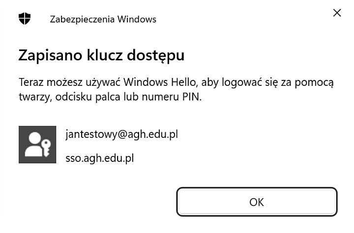 Dodanie Windows Hello do SSO