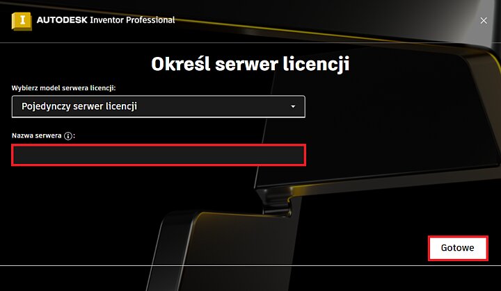 Instalator programu Inventor