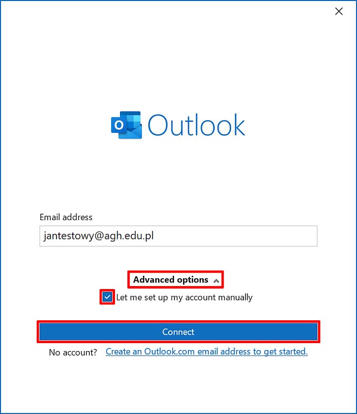 Outlook setup